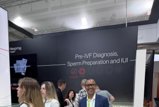 Consultant Obstetrician/Gynaecologist (OB/GYN) and Reproductive Specialist, Dr. Vernon DaCosta (right), pauses for a photo while attending an In Vitro Fertilisation (IVF) conference this year in Paris, France.