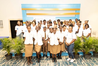 A part of the more than 300 young people who participated in the MultiCare Youth Foundation (MYF) series of empowerment and development activities under the European Union (EU)-sponsored BRIDGE Project, at the graduation and close out ceremony, held at The Jamaica Pegasus hotel in New Kingston, on Thursday, October 9. 


