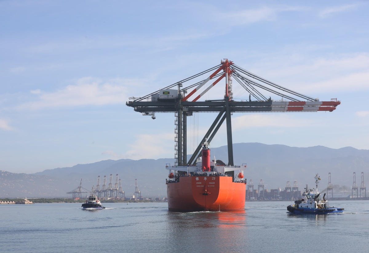 Jamaica Welcomes Arrival of Two Post-Panamax Cranes at Kingston Freeport Terminal
