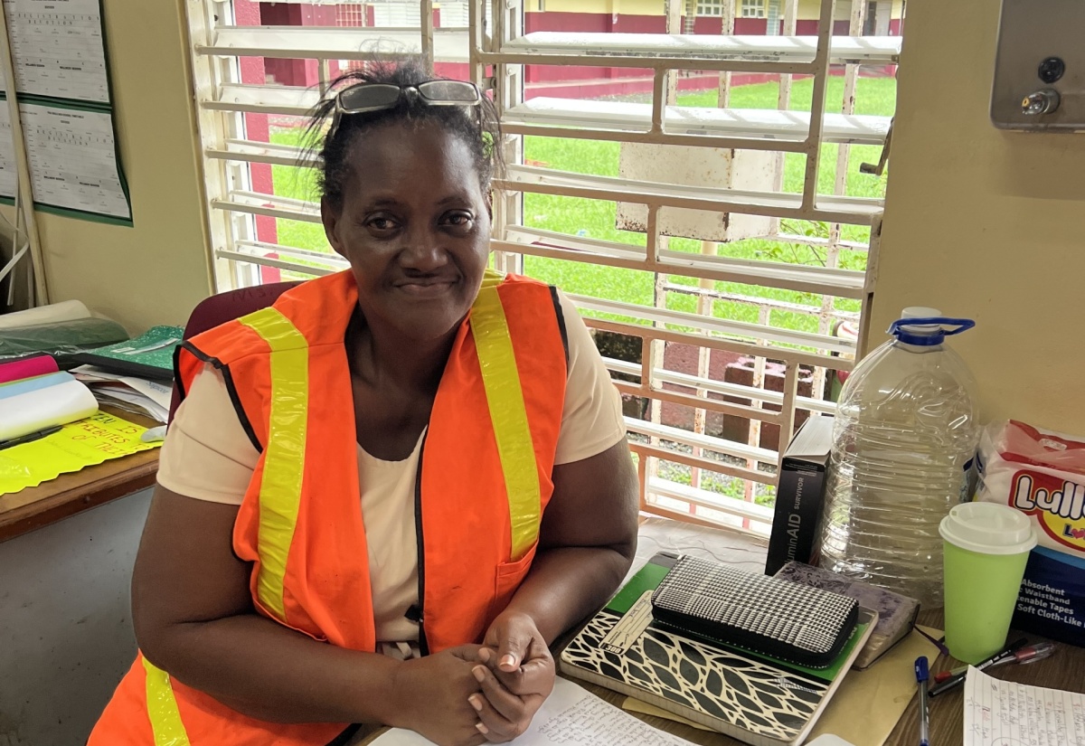 Shelter Manager at the Paul Bogle High School in St. Thomas, Marcia Dixon.