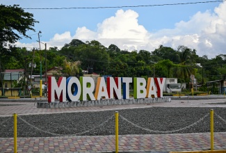 The Morant Bay roundabout in St. Thomas on Friday (Oct. 24).
