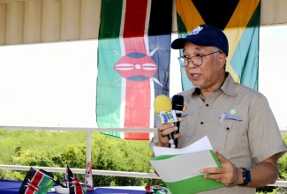 Chief Executive Officer of the Agro-Investment Corporation (AIC), Vivion Scully, addresses a training session on Wambugu apple production and seedling distribution, held at the Ebony Park Agro Park in Clarendon on October 16.


