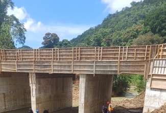 The Troy Bridge in Trelawny being reconstructed at a cost of $231 million.

