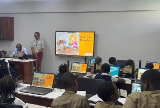 Students at Ocho Rios Primary School in St. Ann are utilising technology tools in the smart room donated by the Digicel Foundation.

