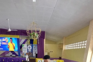  Students participate in the Universal Service Fund's (USF) Creative Workshop held at the St. Hilda’s High School in Brown’s Town, St. Ann on October 3.
