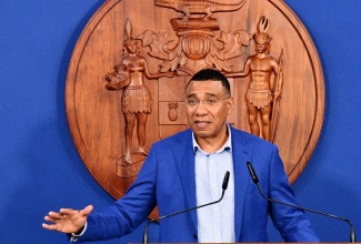 Prime Minister, Dr. the Most Hon. Andrew Holness, addresses Heads of Ministries, Departments and Agencies prior to a special press briefing at the Office of the Prime Minister, on Friday (October 24).

