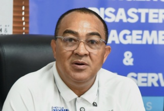 Minister of Health and Wellness, Dr. the Hon. Christopher Tufton, addresses a media briefing on Hurricane Melissa recovery activities at the Ministry’s New Kingston offices on Saturday (November 1).