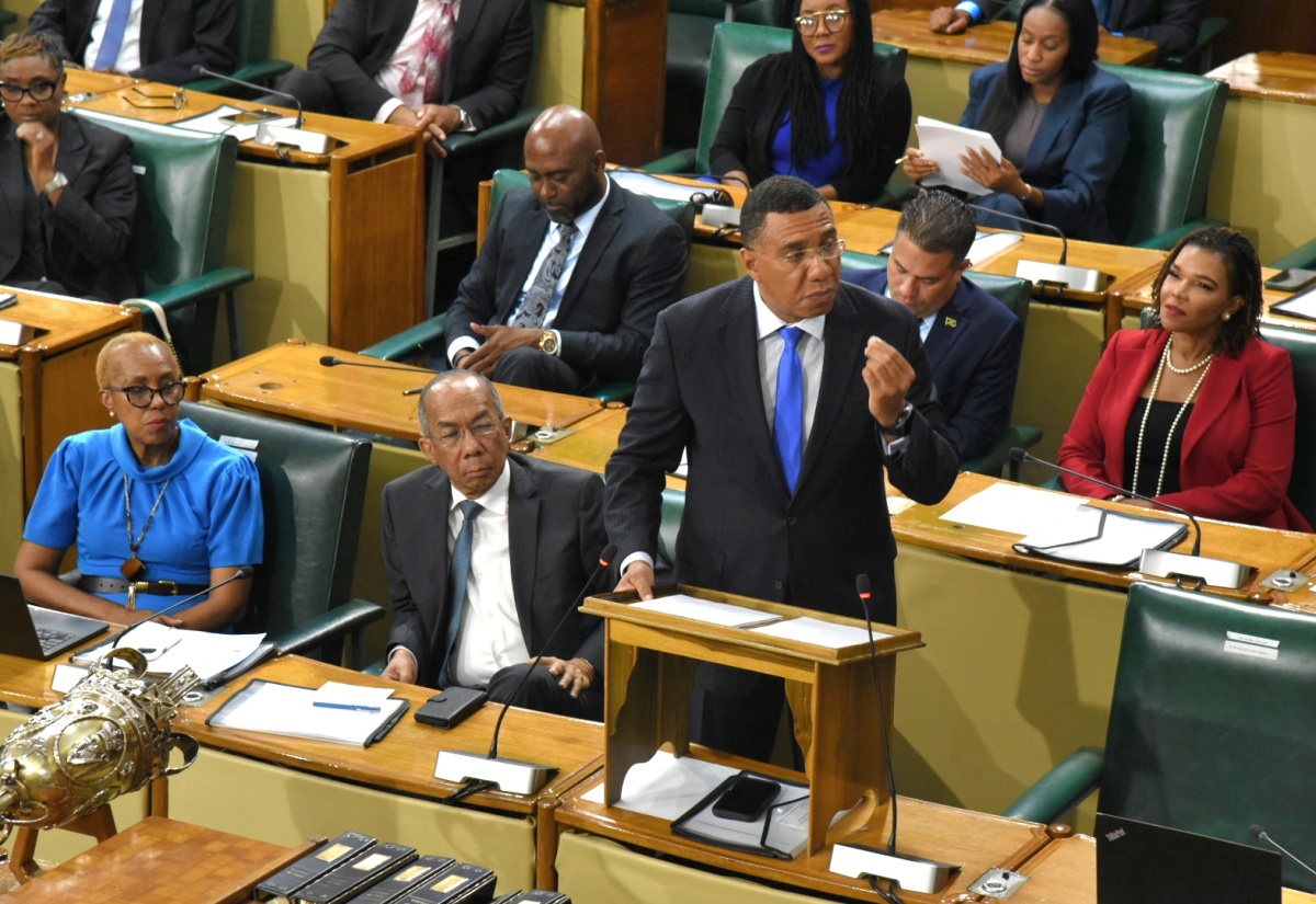 Prime Minister, Dr. the Most Hon. Andrew Holness, makes a statement in the House of Representatives on Tuesday, November  4.