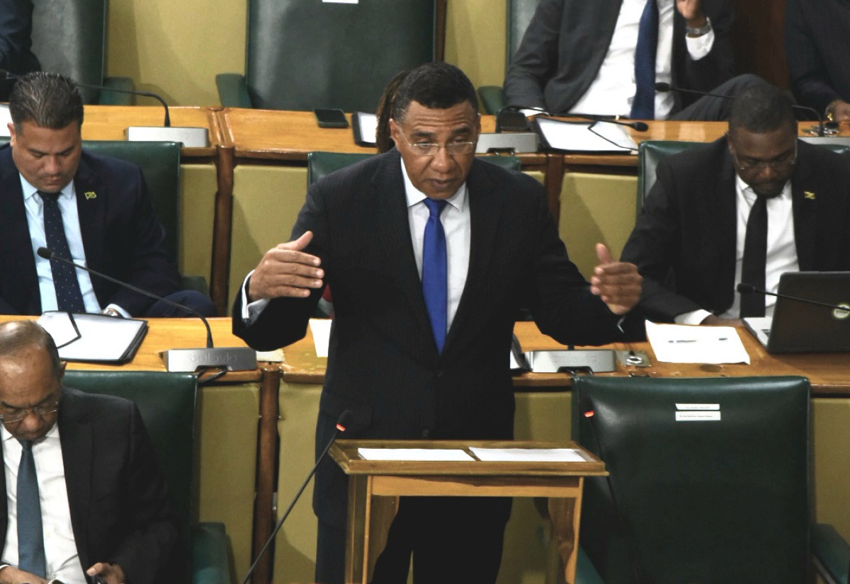 Prime Minister, Dr. the Most Hon. Andrew Holness, makes a Statement in the House of Representatives on November 4.
