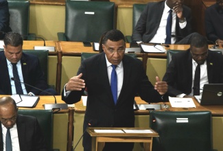 Prime Minister, Dr. the Most Hon. Andrew Holness, makes a statement in the House of Representatives on Tuesday (November 4).