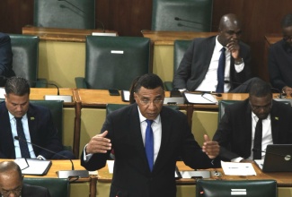 Prime Minister, Dr. the Most Hon. Andrew Holness, makes a statement in the House of Representatives on Tuesday (November 4).