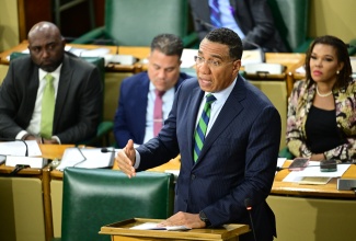 Prime Minister, Dr. the Most Hon. Andrew Holness, makes a statement to the House of Representatives on Tuesday (November 25), where he provided an update on his attendance at the G20 Summit in South Africa.