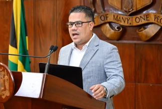Minister of Water, Environment and Climate Change, Hon. Matthew Samuda, gives an update on Hurricane Melissa’s impact on the National Water Commission and the recovery plan, on Thursday (November 13), at a Special Press Briefing held at Jamaica House, in Kingston.  

