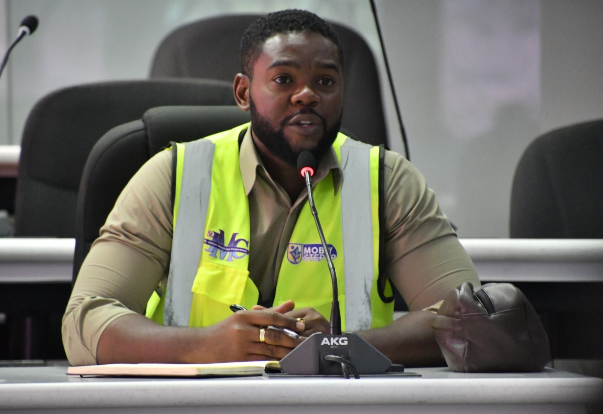 Mayor of Montego Bay, Councillor Richard Vernon, addresses an Emergency Operations Centre (EOC) meeting at the St. James Municipal Corporation on Monday ( November 10).

