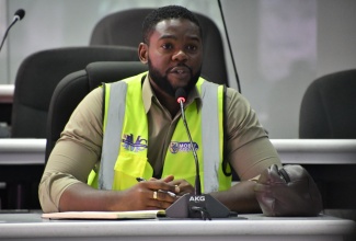 Mayor of Montego Bay, Councillor Richard Vernon, addresses an Emergency Operations Centre (EOC) meeting at the St. James Municipal Corporation on Monday ( November 10).

