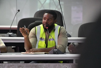 Mayor of Montego Bay, Councillor Richard Vernon, addresses an Emergency Operations Centre (EOC)  meeting at the St. James Municipal Corporation in Montego Bay on Monday (November 10). 

