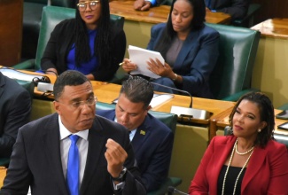 Prime Minister, Dr. the Most Hon. Andrew Holness, makes a statement in the House of Representatives on November 4, in the aftermath of Hurricane Melissa.