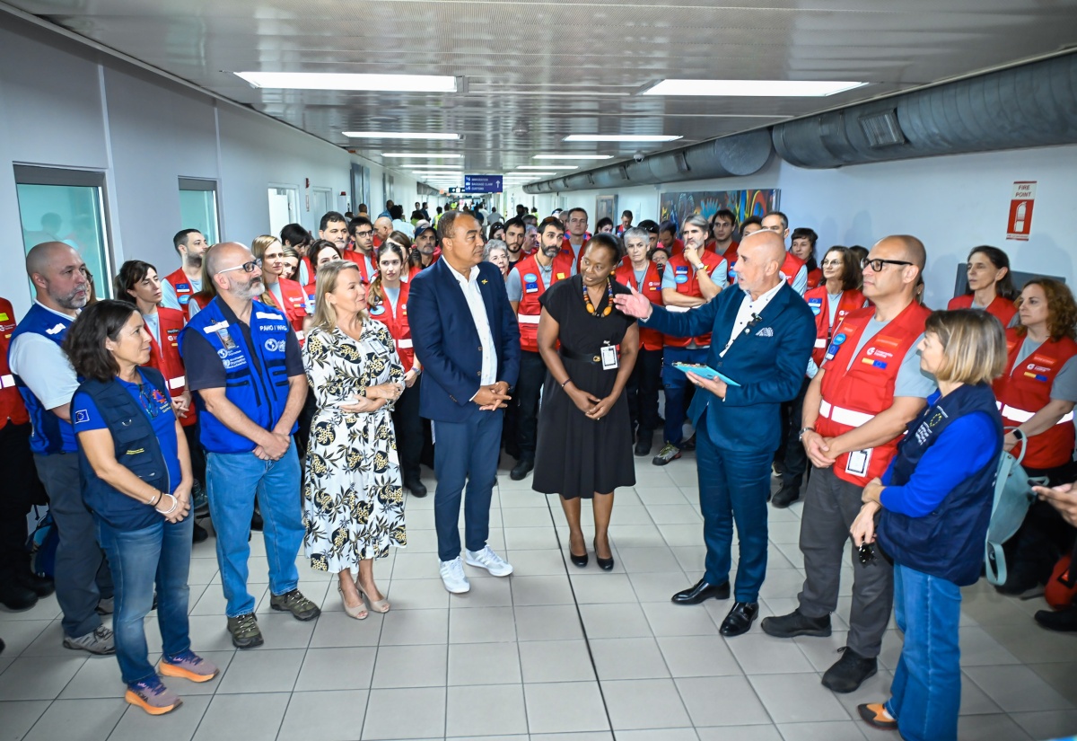 Medical Professionals From Spain at Emergency Field Hospital in Falmouth, Trelawny