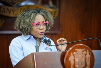 Minister of Education, Skills, Youth and Information, Senator Dr. the Hon. Dana Morris Dixon, addressing Thursday’s (November 6) special press briefing at Jamaica House, focused on recovery from Hurricane Melissa.

