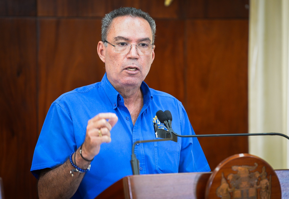 Minister of Energy, Transport and Telecommunications, Hon. Daryl Vaz, provides an update on Hurricane Melissa recovery activities during Thursday