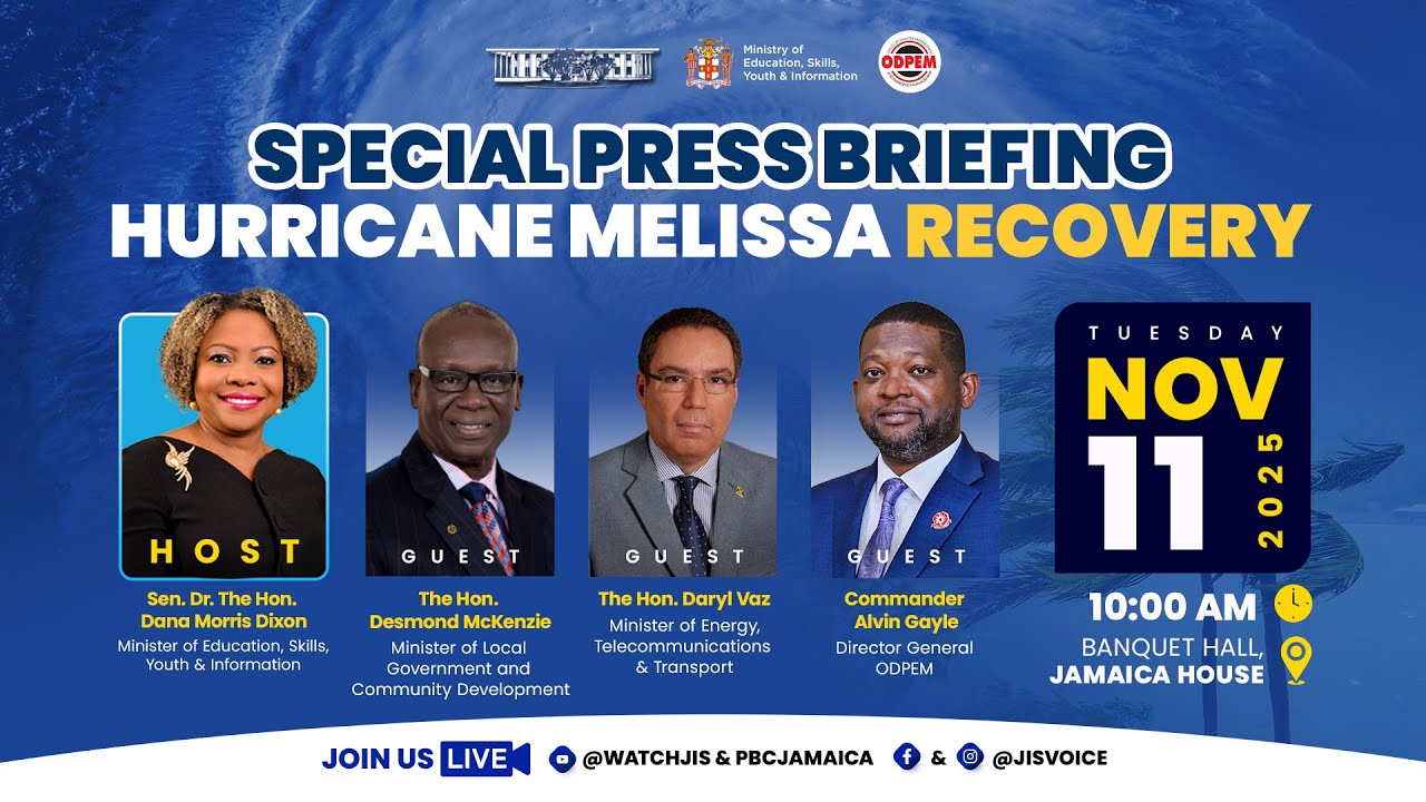 JISTV | Special Press Briefing | Hurricane Melissa Recovery | Live from OPM November 11, 2025