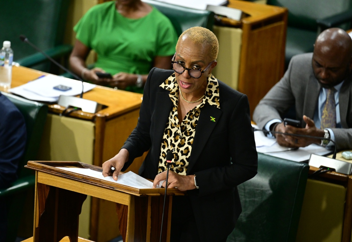 Minister of Finance and the Public Service, Hon. Fayval Williams, makes a statement in the House of Representatives on Tuesday (December 9).

