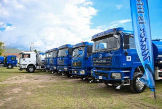 New water trucks acquired by the National Water Commission (NWC) to support the restoration of water services to communities, following the disruption caused by the passage of Hurricane Melissa.

