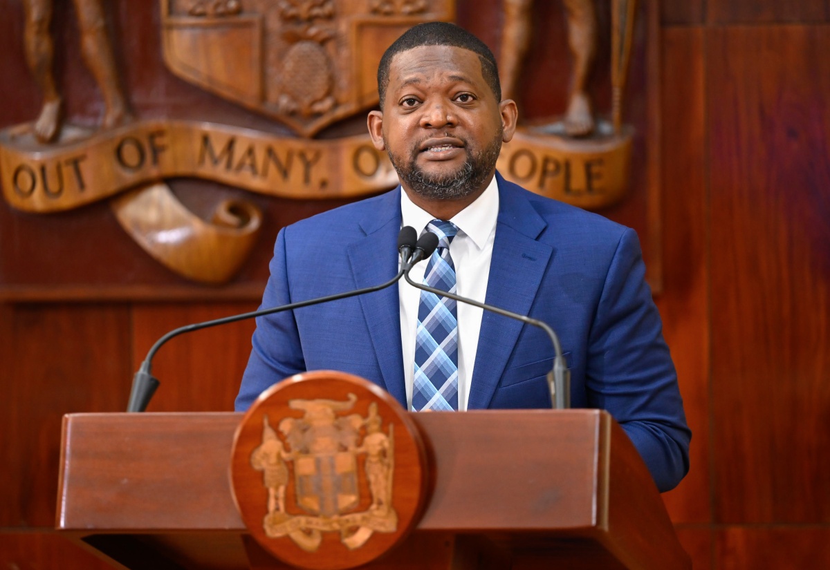 Director General, Office of Disaster Preparedness and Emergency Management (ODPEM), Commander Alvin Gayle, addresses Wednesday’s (December 3) post-Cabinet press briefing on Hurricane Melissa recovery at Jamaica House.

