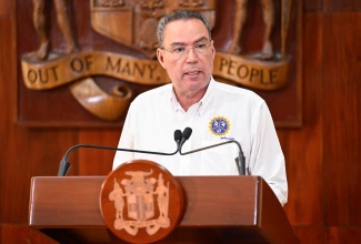 Energy, Transport and Telecommunications Minister, Hon. Daryl Vaz, addresses Wednesday