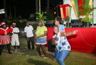 These patrons are having a jolly good time during St. Mary