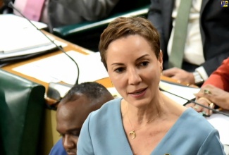 Minister of Foreign Affairs and Foreign Trade, Senator the Hon. Kamina Johnson Smith, makes a statement on international assistance to the country following the passage of Hurricane Melissa, in the Senate on Friday (Dec. 19).