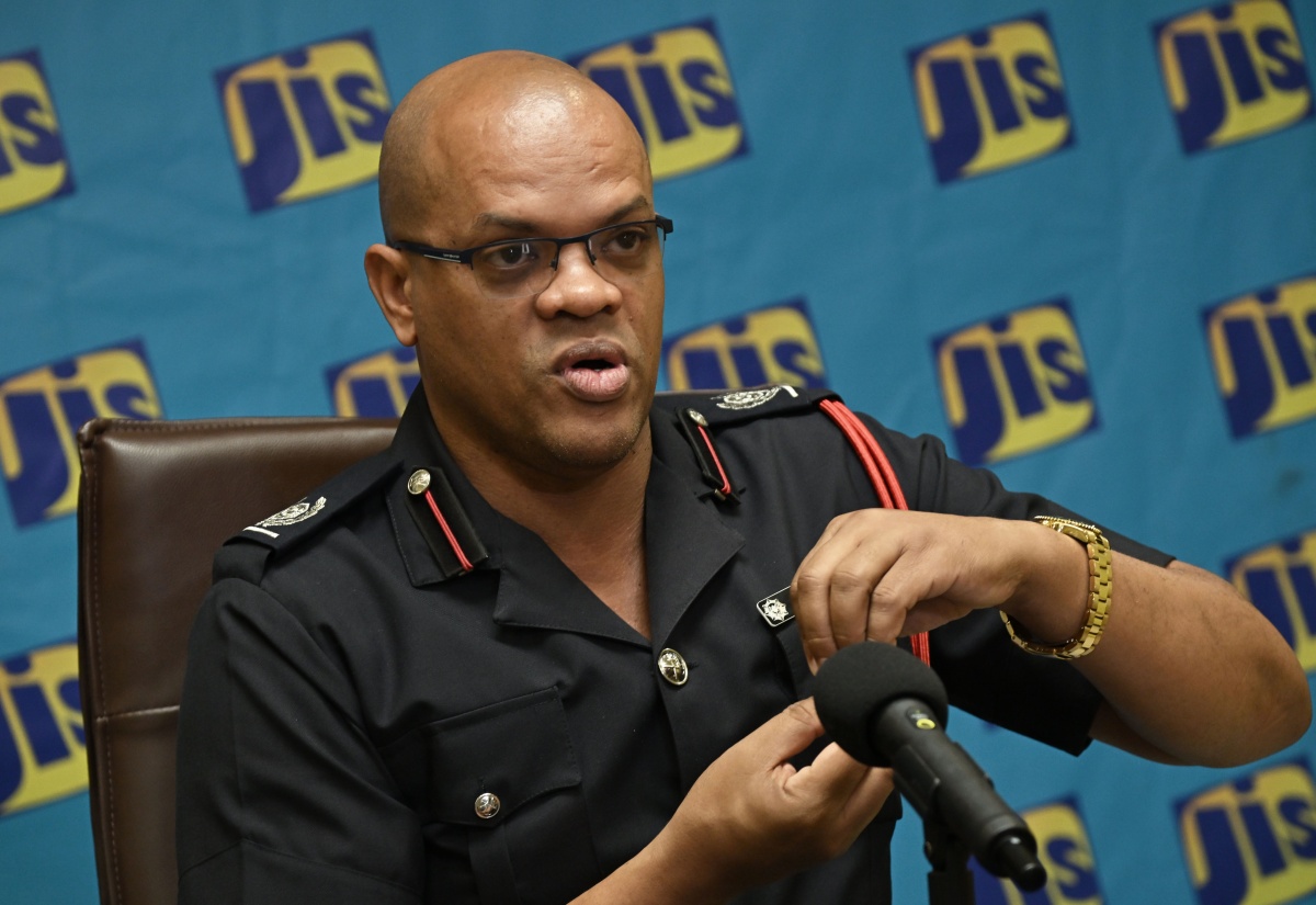 Public Education Officer, Jamaica Fire Brigade (JFB), Superintendent Emeleo Ebanks, addresses a recent Jamaica Information Service (JIS) Think Tank.


