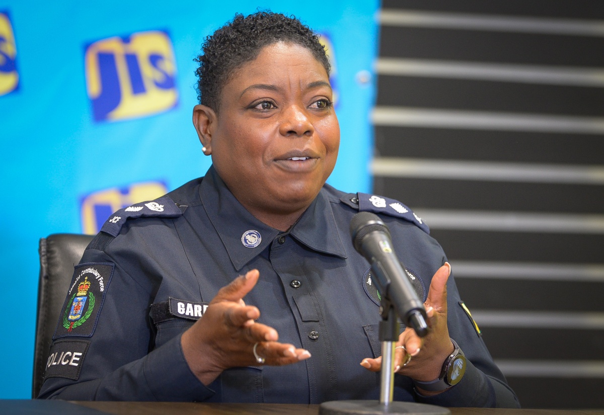 Head of the Constabulary Communications Network, Senior Superintendent of Police, Dahlia Garrick, speaking at a recent JIS Think Tank.

