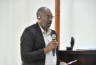 Chief Public Health Inspector for Westmoreland, Steve Morris, addresses the monthly meeting of the Westmoreland Municipal Corporation in Savanna-la-Mar on December 11. 

