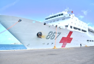 Chinese naval medical ship, Silk Road Ark, which docked in Montego Bay, St. James. The medical mission will serve in Montego Bay (St. James), Trelawny and Kingston.  

