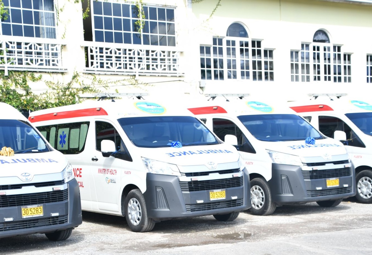 Four new ambulances handed over to the North East Regional Health Authority (NERHA) for public health facilities across the region, on January 13, in Ocho Rios. 

