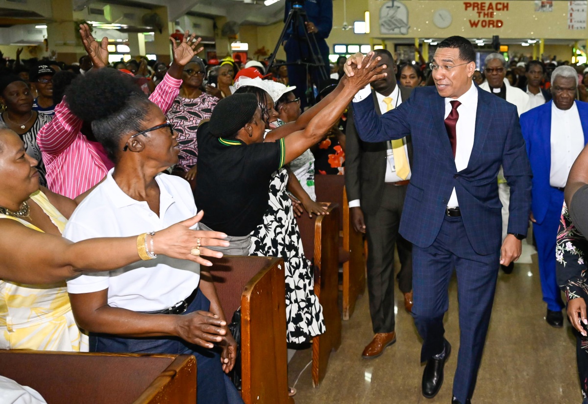 PRIME MINISTER URGES CHURCH PARTNERSHIP TO HELP FURTHER REDUCE JAMAICA’S MURDER RATE