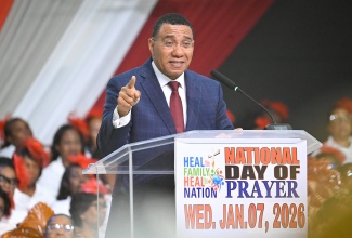 Prime Minister, Dr. the Most Hon. Andrew Holness, addresses recent ‘Heal the Family, Heal the Nation’ Day of Prayer at the Power of Faith Ministries in Portmore, St. Catherine.

