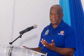 State Minister in the Ministry of Agriculture, Fisheries and Mining, Hon. Franklin Witter, delivers the keynote address during the National Tilapia Farmers’ Consultation held on Thursday (January 22) at the Caymanas Golf and Polo Resort in St. Catherine.

