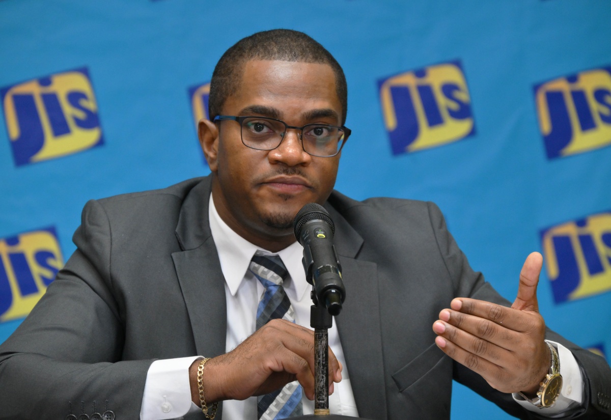 Chief Public Procurement Policy Officer at the Ministry of Finance and the Public Service, Jovell Barrett, speaks during a recent Jamaica Information Service (JIS) ‘Think Tank’.  

