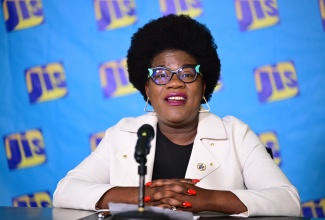 Principal Probation Aftercare Officer in the Department of Correctional Services (DCS), Kerryann Davis, speaks during a recent Jamaica Information Service (JIS) ‘Think Tank’.

