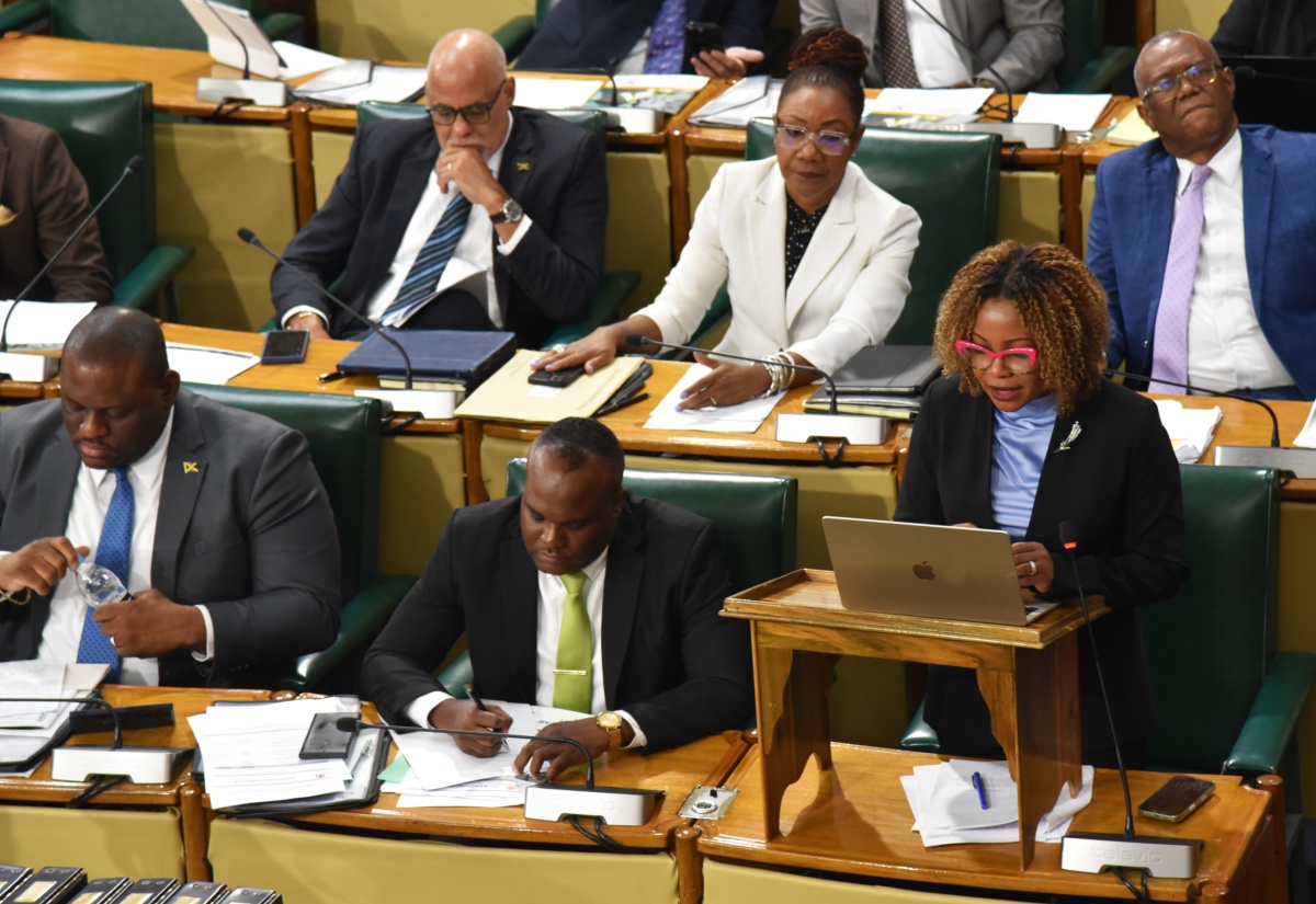 Minister of Education, Skills, Youth and Information and Acting Leader of Government Business in the Upper House, Senator Dr. the Hon. Dana Morris Dixon, pilots the Criminal Records (Rehabilitation of Offenders) Act during Friday’s (January 30) sitting of the Senate.