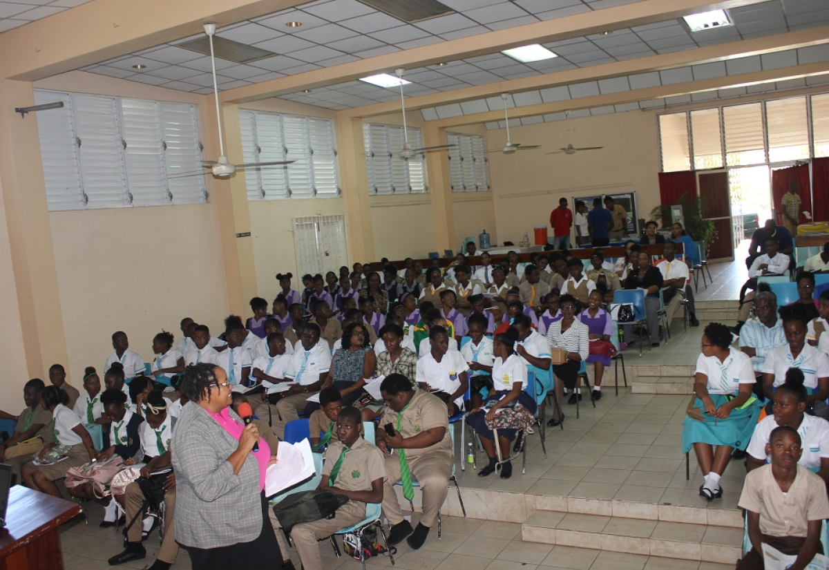 Students participating in a past National Environment and Planning Agency (NEPA) Caribbean Secondary Education Certificate (CSEC) Sensitisation Session

