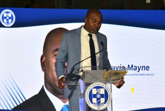Minister of State in the Ministry of Finance and the Public Service, Hon. Zavia Mayne, delivers remarks during the Jamaica Association of Insurance and Financial Advisors (JAIFA) Annual Motivational and Professional Development Seminar at the Jamaica Conference Centre in downtown Kingston on Tuesday (January 20).

