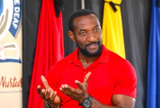 Caribbean Christian Centre for the Deaf (CCCD) Acting Executive Director, John Meeks, makes a point during an interview at the CCCD Knockpatrick, Manchester campus on Friday (January 9).

