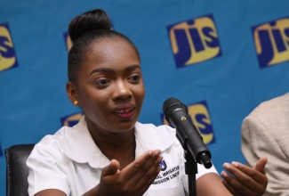 Public Relations Specialist at the National Irrigation Commission (NIC), Christeen Forbes, addresses a recent JIS 'Think Tank', providing details on the Commission’s post-Hurricane Melissa recovery efforts.

