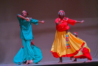 The Tivoli Dance Troupe performs at the presentation ceremony for the 2025 Marcus Garvey Award for Excellence in the Performing Arts, held at the Little Theatre in Kingston.

