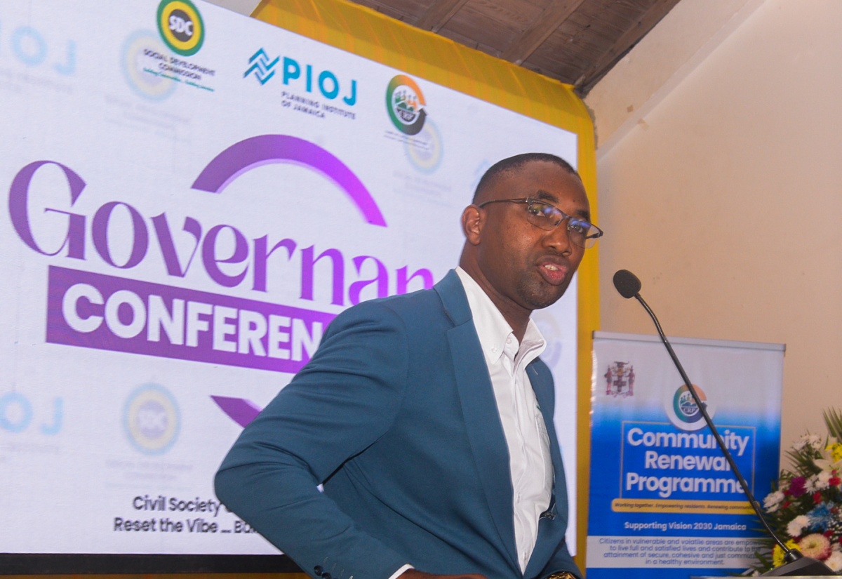 Executive Director of the Social Development Commission (SDC), Omar Frith, addresses the SDC’s Greater St. Catherine Governance Conference on Wednesday (January 21) at the Caymanas Golf Club.

