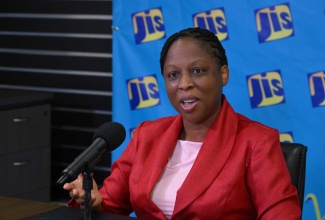 Director of Policy Research at the Planning Institute of Jamaica (PIOJ), Suzette Johnson, speaking at a JIS Think Tank on January 15 about Jamaica’s National Multidimensional Poverty Index.