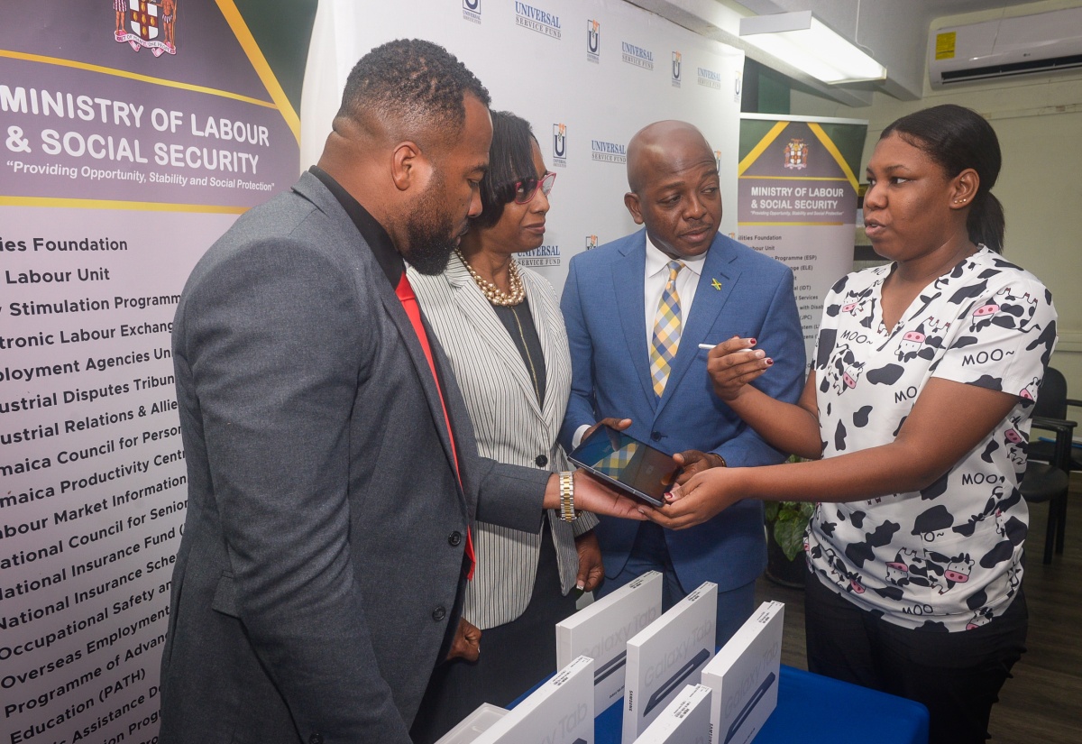 Labour Ministry Receives 200 Tablets from USF to Aid Post-Hurricane Melissa Damage Assessments
